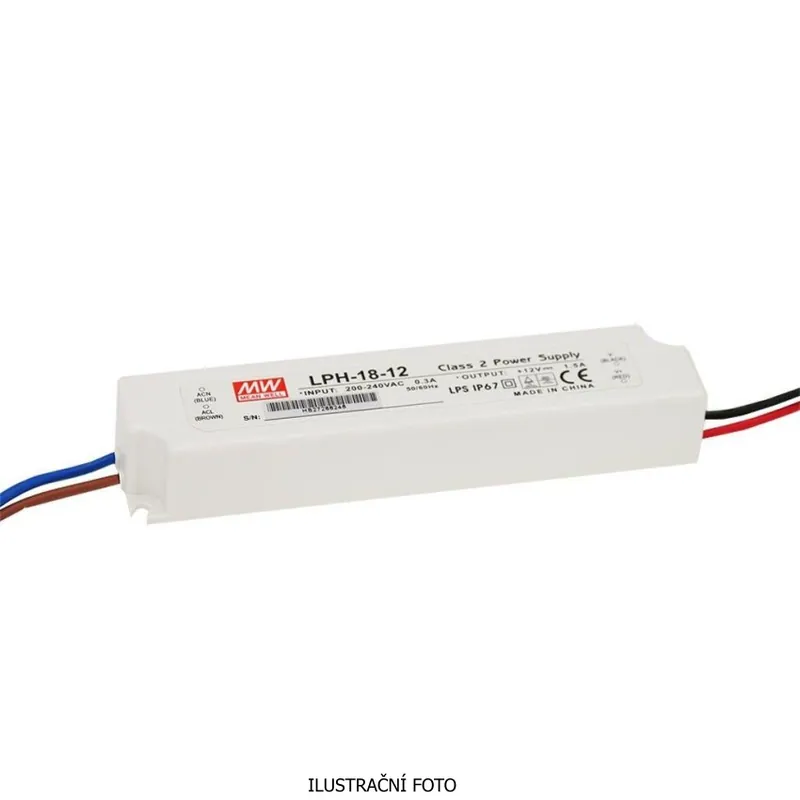 Vrácení Zdarma Napájecí zdroj pro LED MEAN WELL LPH-18-24 18W 24VDC IP67 11552