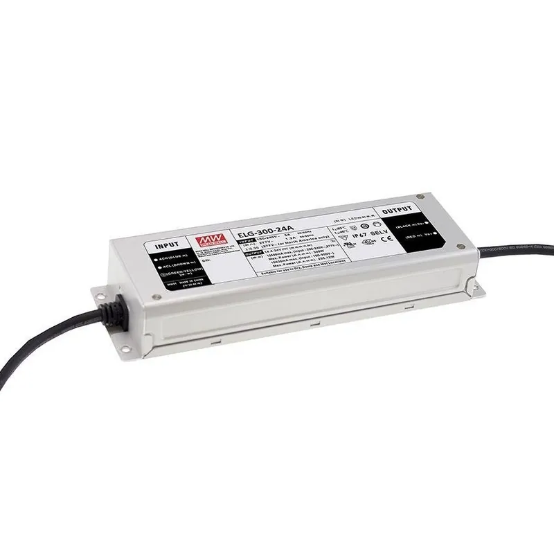 Horká Nabídka MEAN WELL ZDROJ PRO LED ELG-300-24A 300W VSTUP 100-305V AC, 142-431V DC VÝSTUP 24V 6.25-12.5A 94853