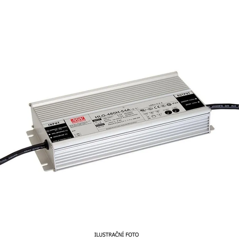 Rychlé Dodání MEAN WELL ZDROJ PRO LED HLG-480H-24A 480W VSTUP 90-305V AC, 127-431V DC VÝSTUP 24V 0-20.00A 94056