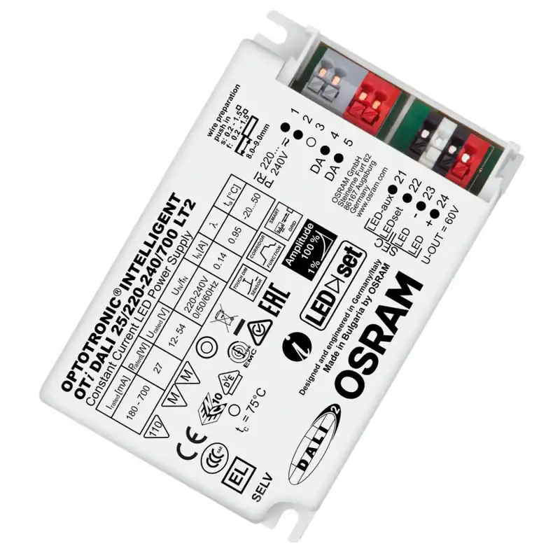 OSRAM PŘEDŘADNÍK LED 27W 220-240V 700MA STMÍV OTI DALI25/220-240/700 LT2 Sleva