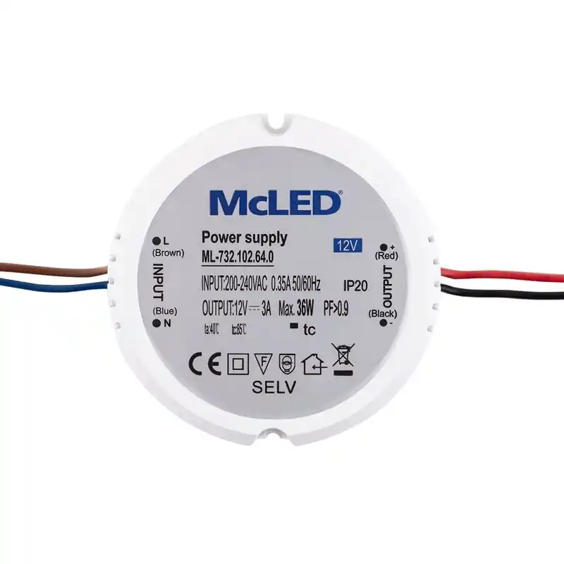 MCLED ZDROJ NAPÁJ. 36W DC12V 3A IP20 DO KRABICE ML-732.102.64.0 Horká Nabídka