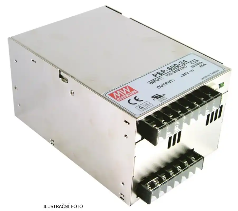 MEAN WELL ZDROJ AC/DC PSP-600-12 600W VSTUP 88-264V AC, 124-370V DC VÝSTUP 12V 0-50A 11212 Tovární Cena