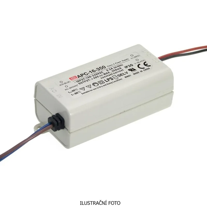MEAN WELL ZDROJ PRO LED APC-16-700 16W VSTUP 90-264V AC, 127-370V DC VÝSTUP 700MA 9-24V 91291 Nejlepší Cena