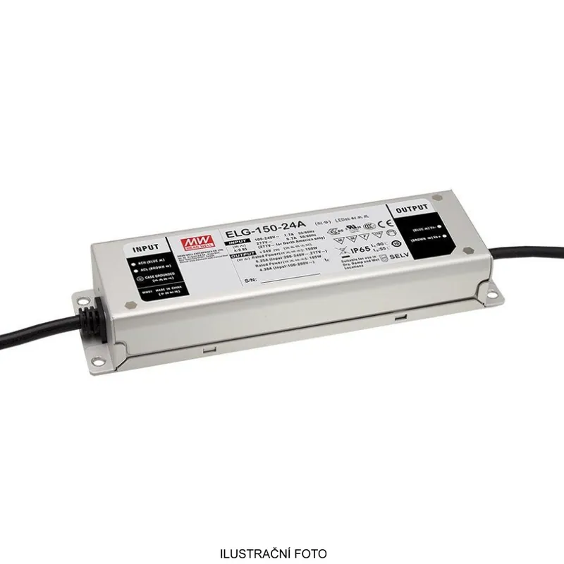 Aktuální MEAN WELL ZDROJ PRO LED ELG-150-24DA-3Y 150W VSTUP 100-305V AC, 142-431V DC VÝSTUP 24V 0-6.25A 93158