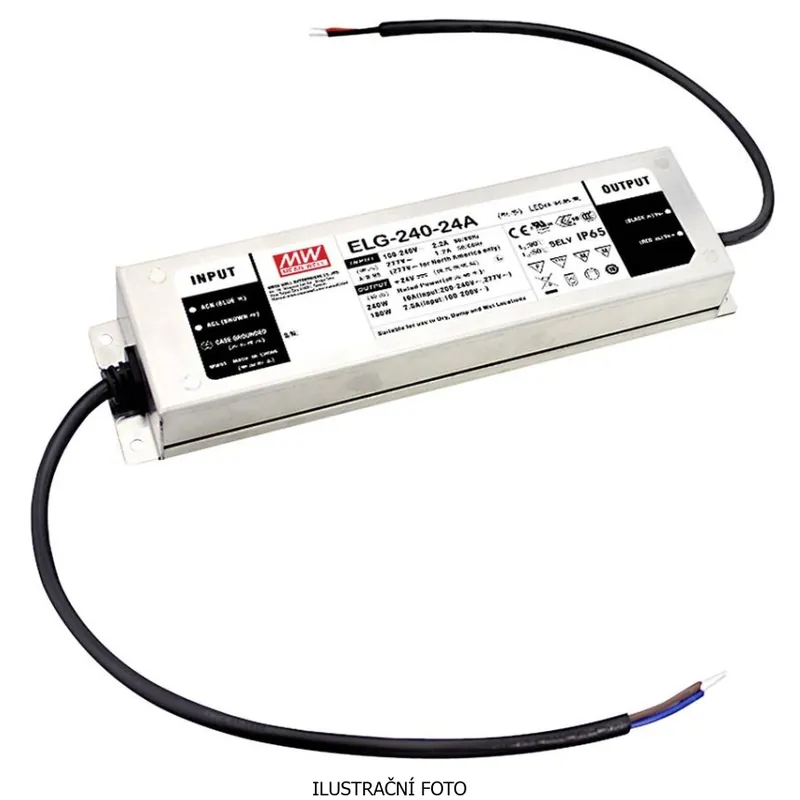 MEAN WELL ZDROJ PRO LED ELG-240-24B-3Y 240W VSTUP 100-305V AC, 142-431V DC VÝSTUP 24V 0-10A 93232 Sleva