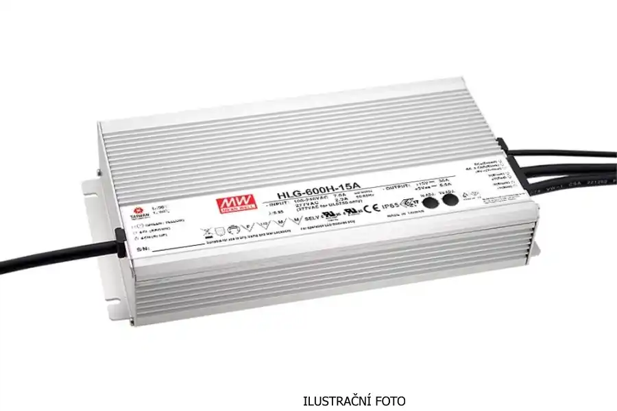 Napájecí zdroj pro LED MEAN WELL HLG-600H-12 480W 12VDC IP65 92432 Zlevněný