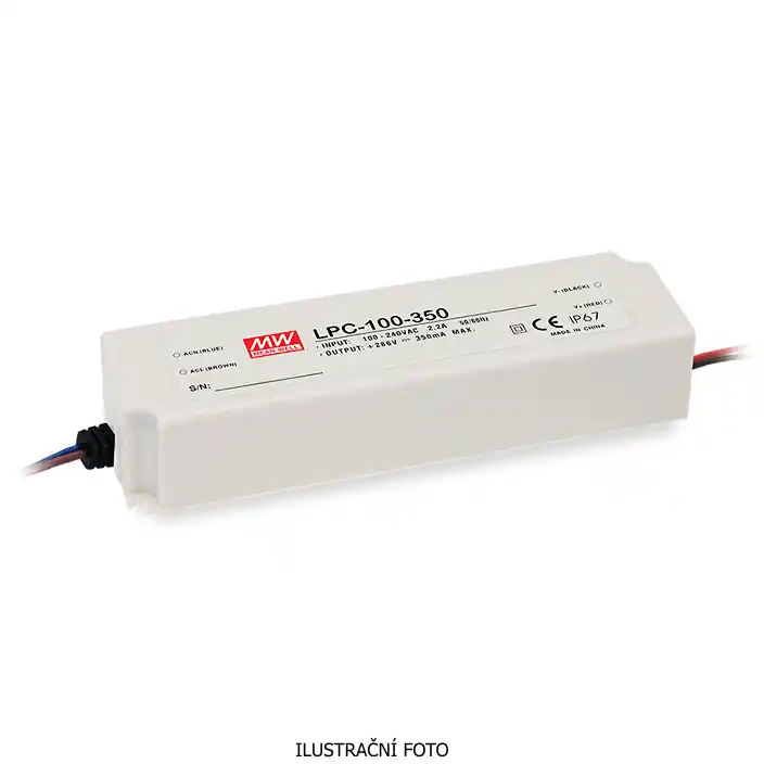 MEAN WELL ZDROJ PRO LED LPC-100-700 100W VSTUP 90-264V AC, 127-370V DC VÝSTUP 700MA 72-143V 92512 Tovární Cena