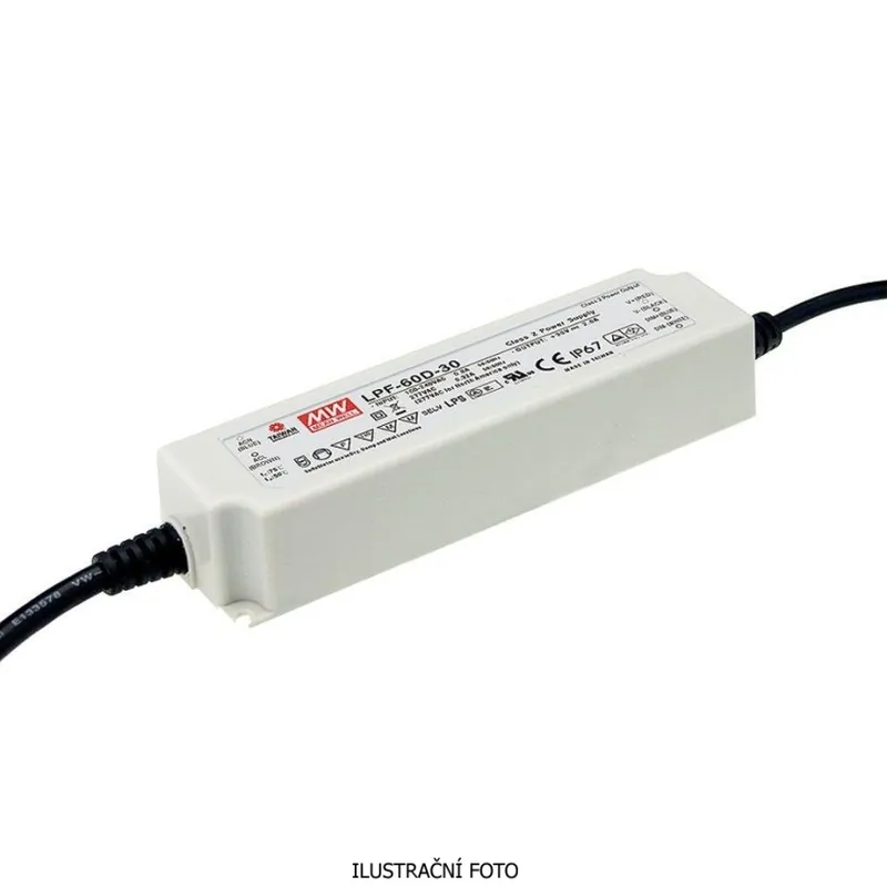 MEAN WELL ZDROJ PRO LED LPF-60D-48 60W VSTUP 90-305V AC, 127-431V DC VÝSTUP 48V 0-1.25A 90557 Nejprodávanější