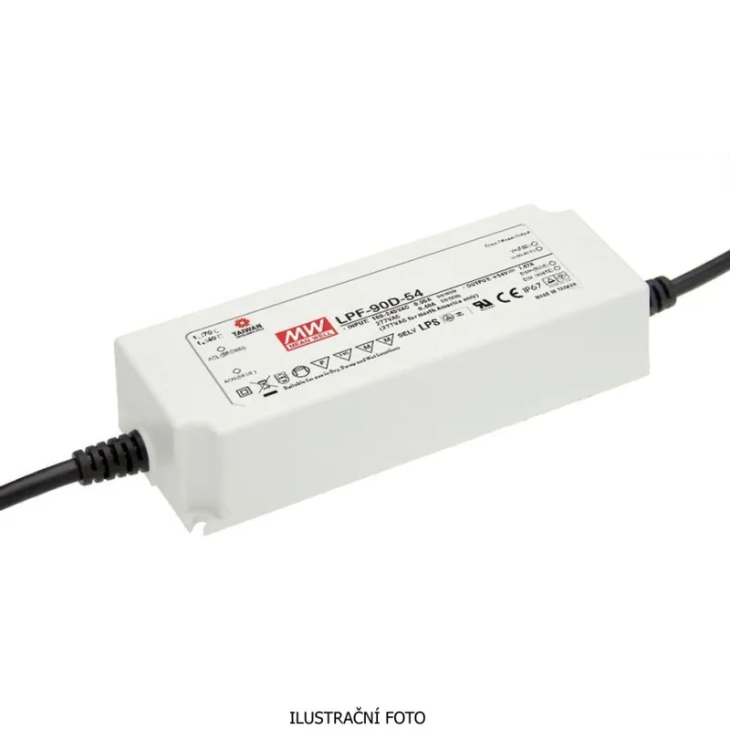 MEAN WELL ZDROJ PRO LED LPF-90D-48 90W VSTUP 90-305V AC, 127-431V DC VÝSTUP 48V 1.88A 91576 Nakupujte Hned