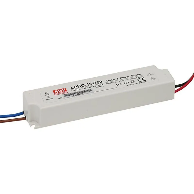 MEAN WELL ZDROJ PRO LED LPHC-18-700 17W VSTUP 180-264V AC, 254-370V DC VÝSTUP 700MA 6-25V 90363 Cenová Bomba