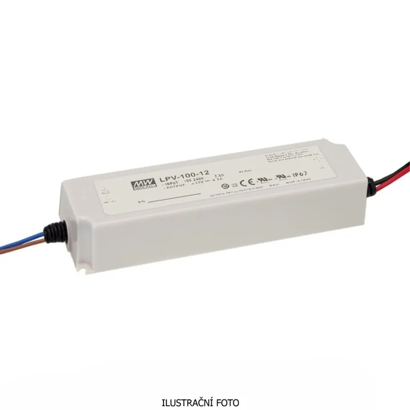 Ověřený MEAN WELL ZDROJ PRO LED LPV-100-36 100W VSTUP 90-264V AC, 127-370V DC VÝSTUP 36V 0-2.8A 90374