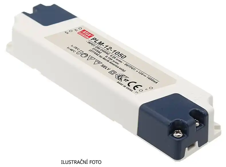 MEAN WELL ZDROJ PRO LED PLM-12-500 12W VSTUP 110-295V AC, 156-417V DC VÝSTUP 500MA 15-24V 91791 Koupit Online