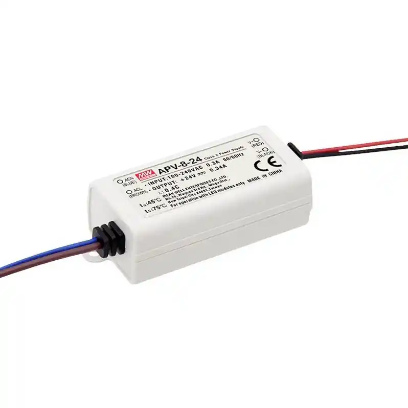 Aktuální MEAN WELL ZDROJ PRO LED APV-8-24 8W VSTUP 90-264V AC, 127-370V DC VÝSTUP 24V 0-0.34A 92556
