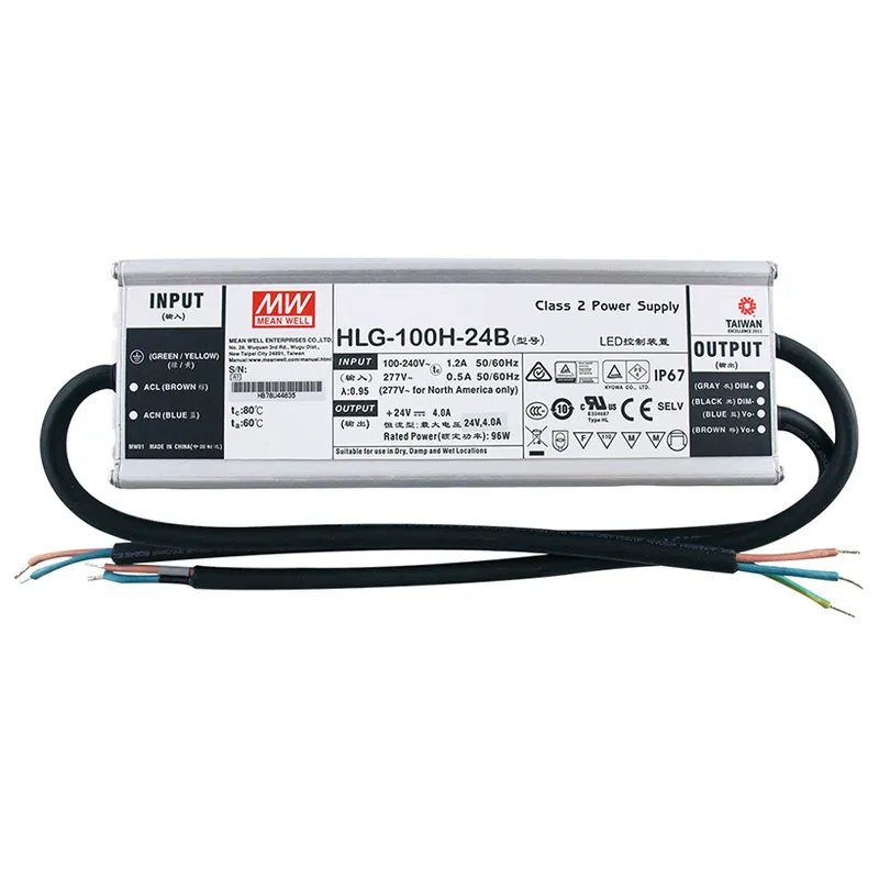 Nízká Cena MCLED ZDROJ NAPÁJ. 100W DC24V/4A IP67 HLG-100H-24B ML-732.215.58.1