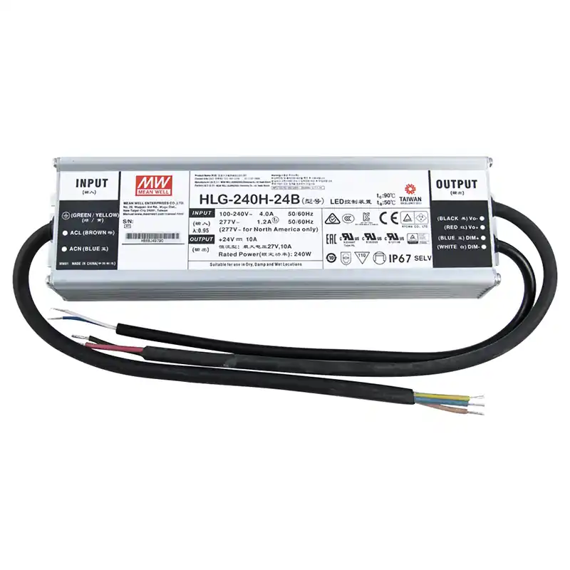 Omezená Nabídka MCLED ZDROJ NAPÁJ. 240W DC24V/10A IP67 HLG-240H-24B ŘÍZENÍ 1-10V A PWM ML-732.219.58.1