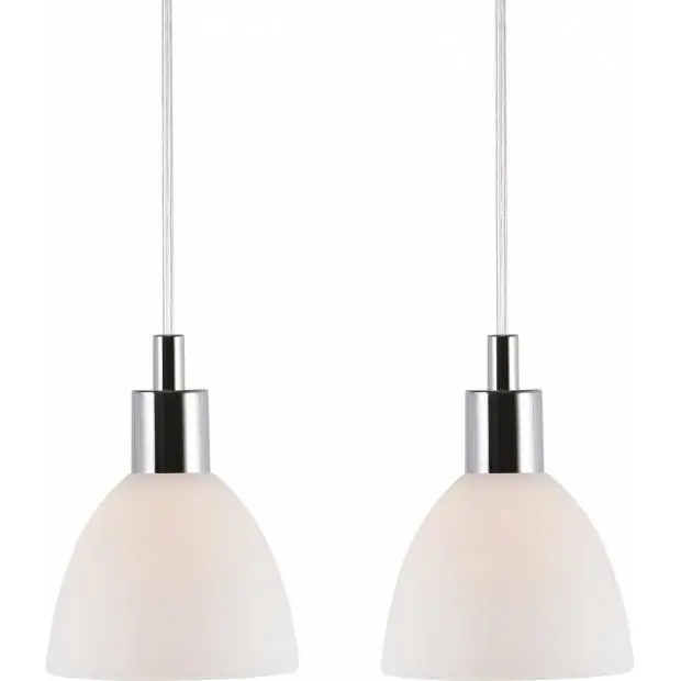 63233033 NORDLUX 63233033 Ray 2-Kit - Závěsné elegantní svítidlo - 2 kit 2x40W, chrom/opál NORDLUX Oblíbený