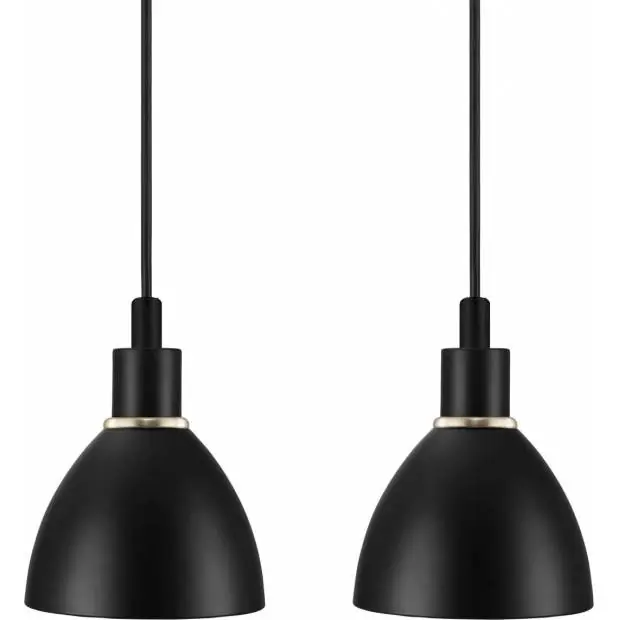 Akční Nabídka 63233003 NORDLUX 63233003 Ray 2-Kit - Závěsné elegantní svítidlo - 2 kit 2x40W, černá/kov NORDLUX