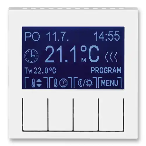Termostat univerzální programovatelný (ovládací jednotka) ABB Levit 3292H-A10301 03 bílá/bílá Poslední Šance