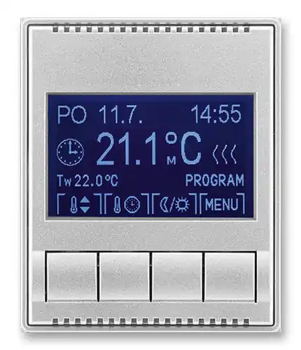 Termostat univerzální programovatelný (ovládací jednotka) ABB Time 3292E-A10301 08 titanová Nejlepší Volba