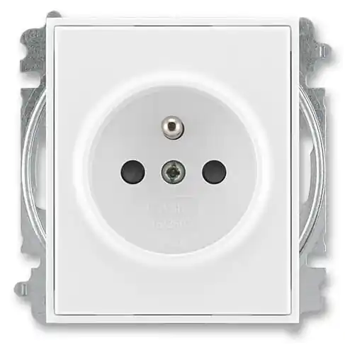 Dokud Zásoby Vydrží Zásuvka jednonásobná s clonkami ABB Time Element 6619E-A06357 03 bílá/bílá