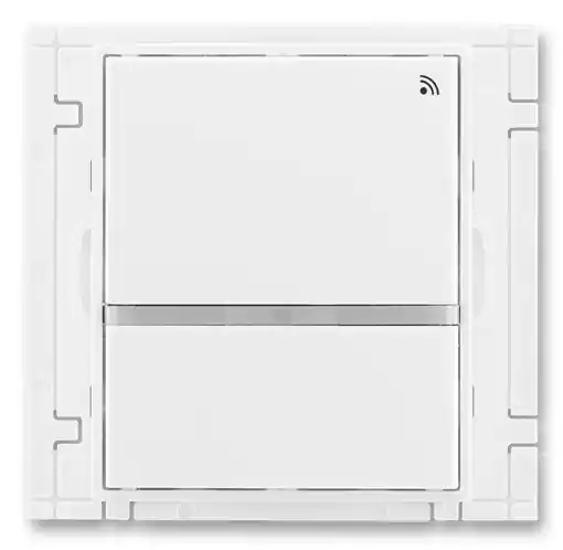 Vysílač RF signálu dvojtlačítkový nástěnný 868 MHz ABB Time Element 3299E-A21908 03 bílá/bílá Originální