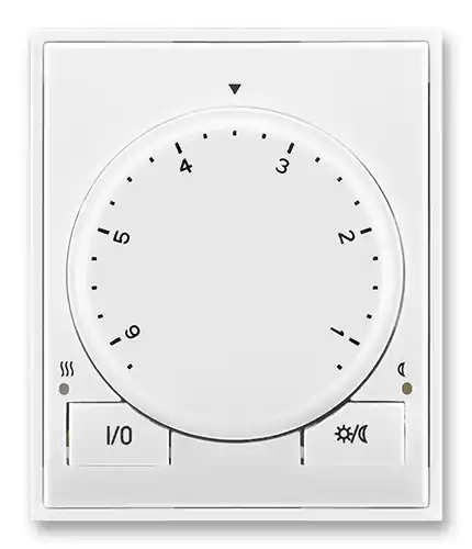 Objednat Nyní Termostat univerzální otočný (ovládací jednotka) ABB Element Time 3292E-A10101 03 bílá/bílá