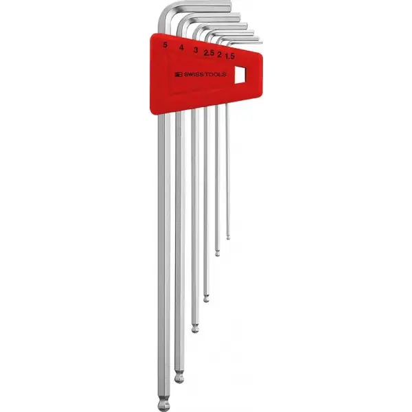 Cenově Výhodný Sada imbus klíčů v plast.držáku 8 ks 1,5-8mm dlouhé Kul.hlava PB Swiss Tools