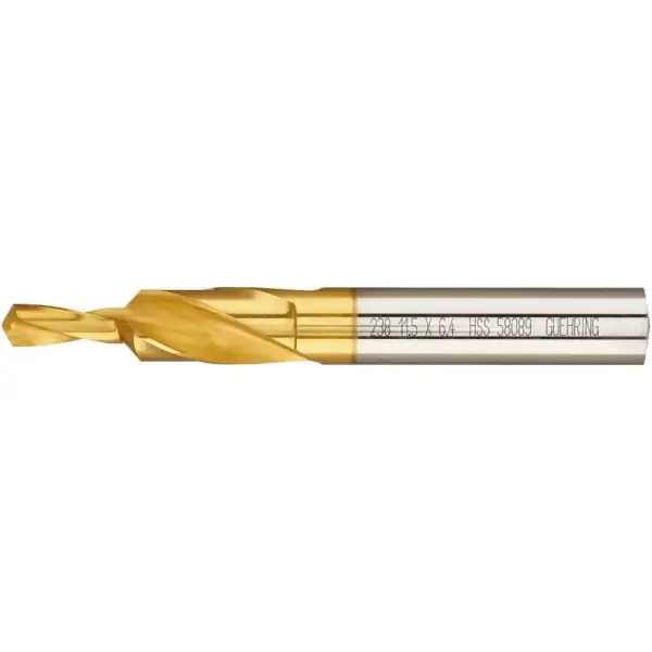 Speciální Cena Krátký stupňovitý vrták HSS TiN Průchozí otvor 90° M4 GÜHRING