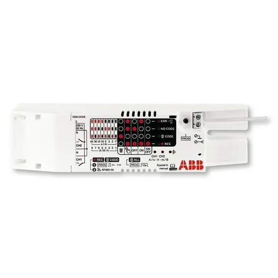 Novinka ABB RF 3299-23338 PŘIJÍMAČ RF DVOJKANÁLOVÝ SPÍNACÍ VESTAVNÝ 868 MHZ