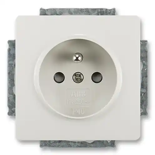 Zásuvka jednonásobná s clonkami ABB Swing 5518G-A02359 S1 světle šedá Nakupujte Hned