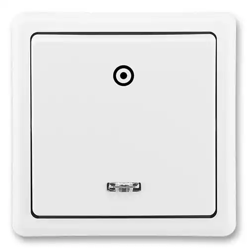 Tlačítko s orientační doutnavkou č.1/0So ABB Classic 3553-93289 B1 jasně bílá Tovární Cena