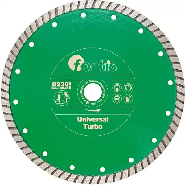 Kup Teď Diamantový Kotouč řezný Universal Turbo Ø 300 mm turbo segment 10 mm vrtání 25,4 mm FORTIS