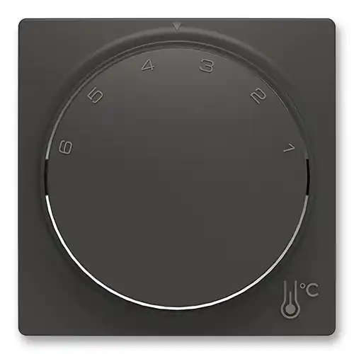 Aktuální Kryt termostatu prostorového s otočným ovládáním, s upevňovací maticí ABB Zoni 3292T-A00300 237 matná černá