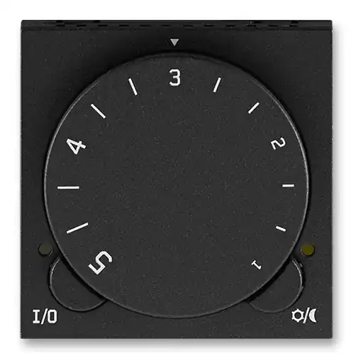 Termostat univerzální otočný (ovládací jednotka) ABB Levit 3292H-A10101 63 onyx/kouřová černá Oblíbený