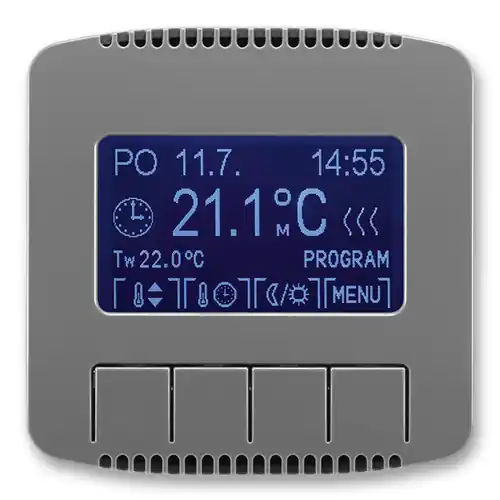 Termostat univerzální programovatelný ABB Tango 3292A-A10301 S2 kouřová šedá Novinka