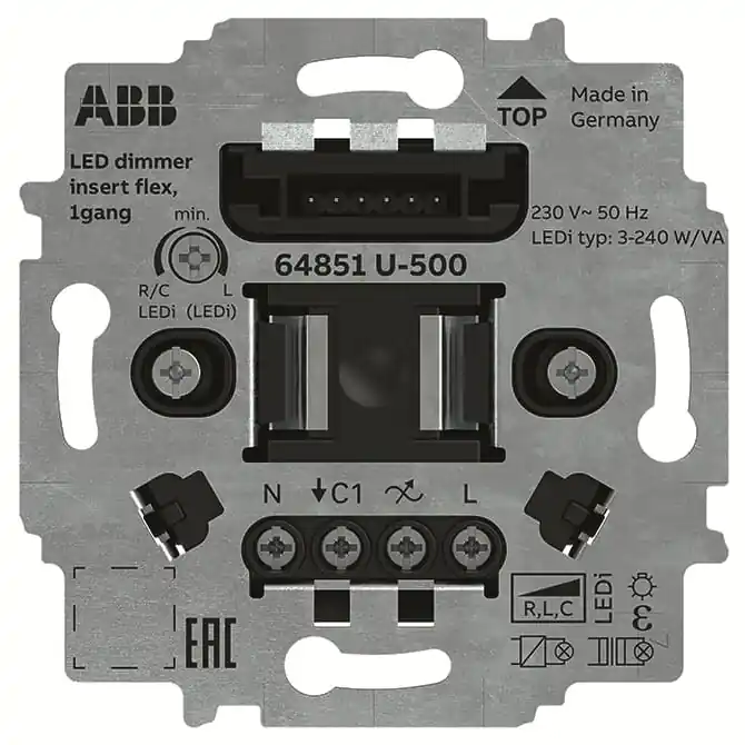 ABB 2CKA006500A0013 PŘÍSTROJ STMÍVAČE LED FLEX PRO KRÁTKOCESTNÉ OVLÁDÁNÍ TYP 64851 U-500 Zlevněný