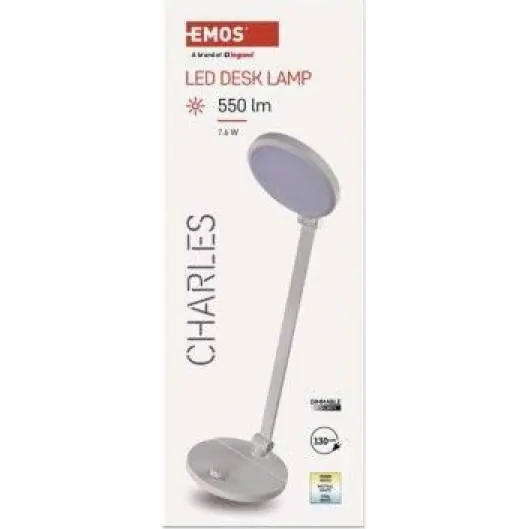 Z7628W LED stolní lampa CHARLES, bílá EMOS Objednat Nyní