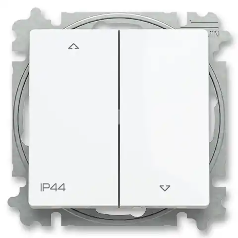 Ovládač žaluziový, s krytem, řazení 1/0+1/0 ABB Zoni 3559T-A88940 500 IP44 bílá Super Cena