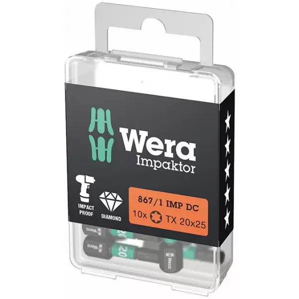 Bit šroubovací 1/4" DIN 3126 C6,3 T40x25mm Balení 10 ks Wera 5157627001 Poslední Šance