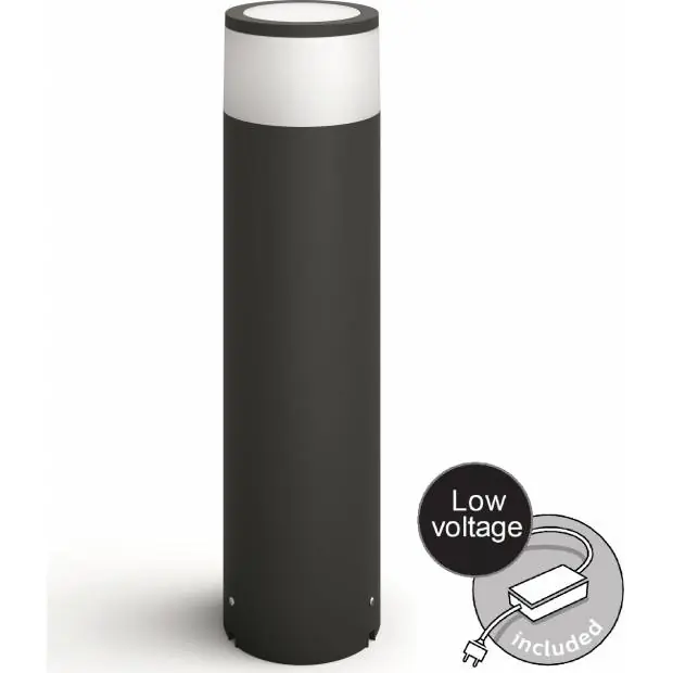 Výhodná Nabídka 17451/30/P7 Massive Hue led white and color ambiance venkovní sloupkové svítidlo philips calla černé 40cm 2200k-6500k rgb s adaptérem