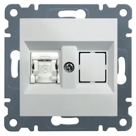 Datová zásuvka Hager Lumina 1x RJ cat.5e FTP, WL2130, IP20, bílá lesk Originální