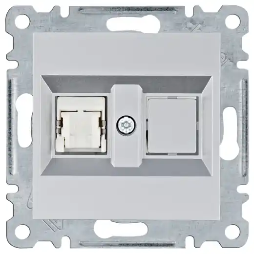 Datová zásuvka Hager Lumina 1x RJ cat.5e FTP, WL2132, IP20, stříbrná mat Oblíbený