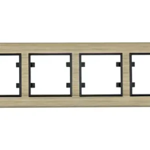 Aktuální Rámeček čtyřnásobný vodorovný Hager Lumina Passion WL9244 alu mosaz