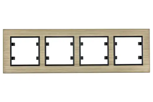 Aktuální Rámeček čtyřnásobný vodorovný Hager Lumina Passion WL9244 alu mosaz