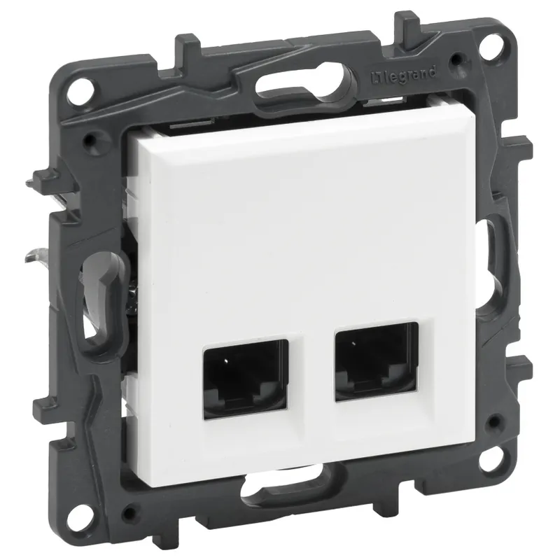Zásuvka Legrand Niloé Step 2xRJ45 UTP cat5e, 863160, bílá Značkový
