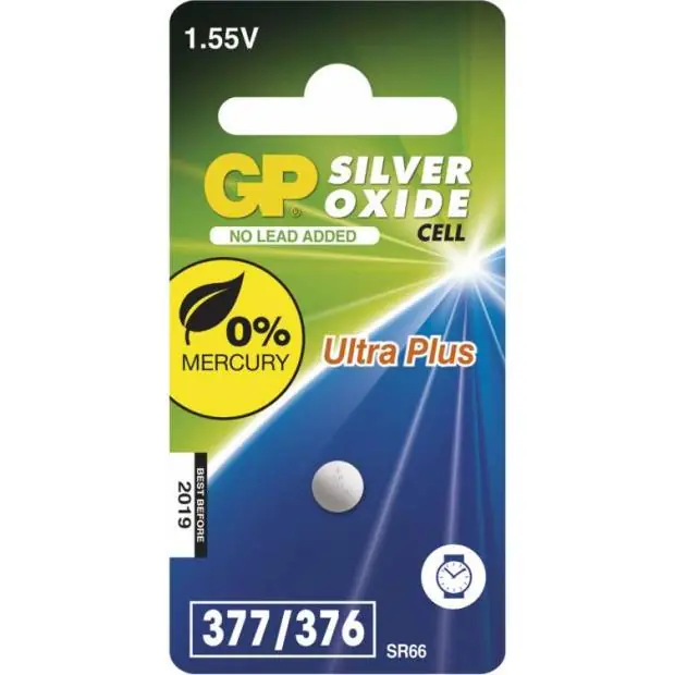 B3377F1 Knoflíková baterie do hodinek GP 377F, blistr GP Batteries Nízká Cena