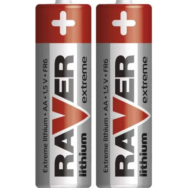 Nejprodávanější B7821 Lithiová baterie RAVER FR6 (AA), blistr Raver