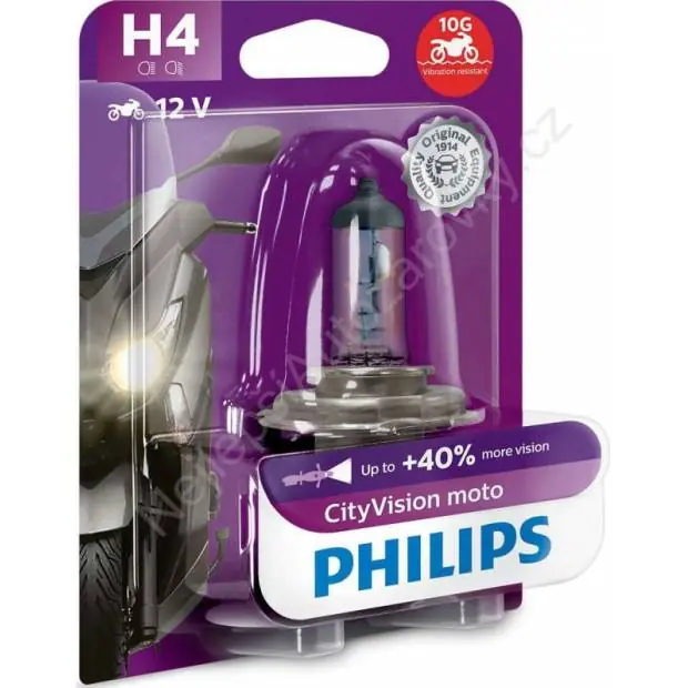 Poslední Šance Philips 12342CTVBW Autožárovka CityVision Moto H4 12V s homologací