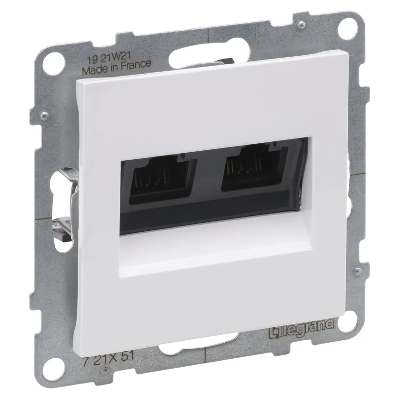 Datová zásuvka 2xRJ45 cat.5e UTP modul LCS3 Legrand SUNO 721151 bílá Sleva