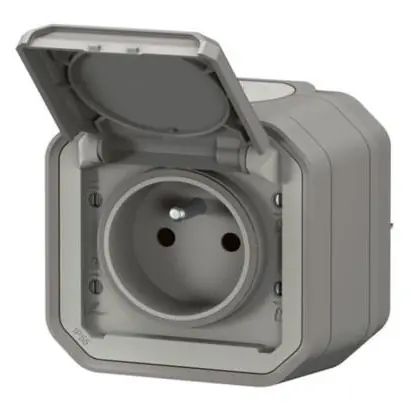 Expresní Doručení LEGRAND PLEXO NEW 069731L ZÁSUVKA 2P+T CLONKY IP55 POVRCH.ŠEDÁ